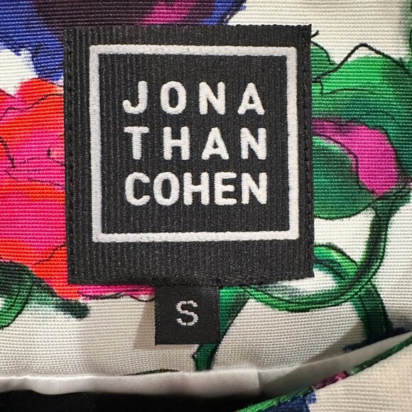 Jonathan Cohen Wild Poppies Tailored Crop Jacket - Size Small - Picture 2 of 3